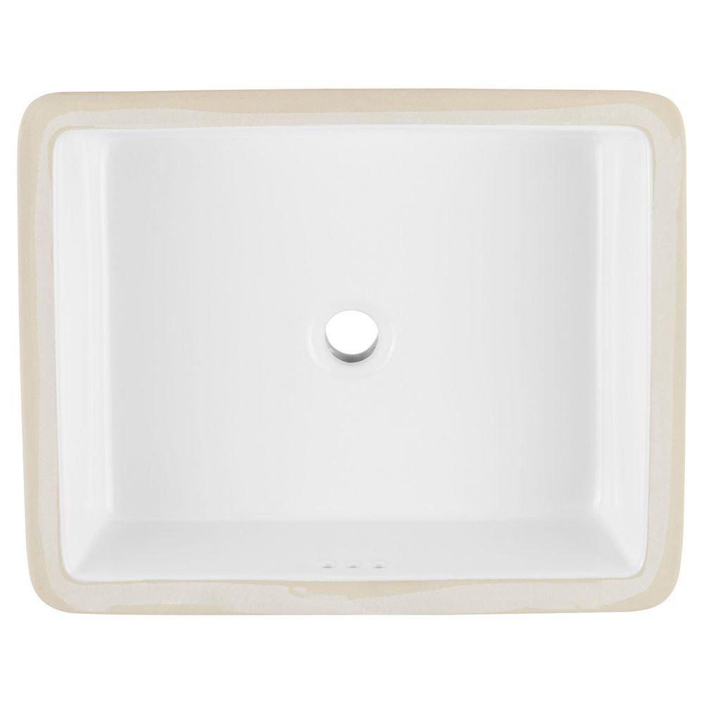 Signature Hardware White Undermount Bathroom Sink 