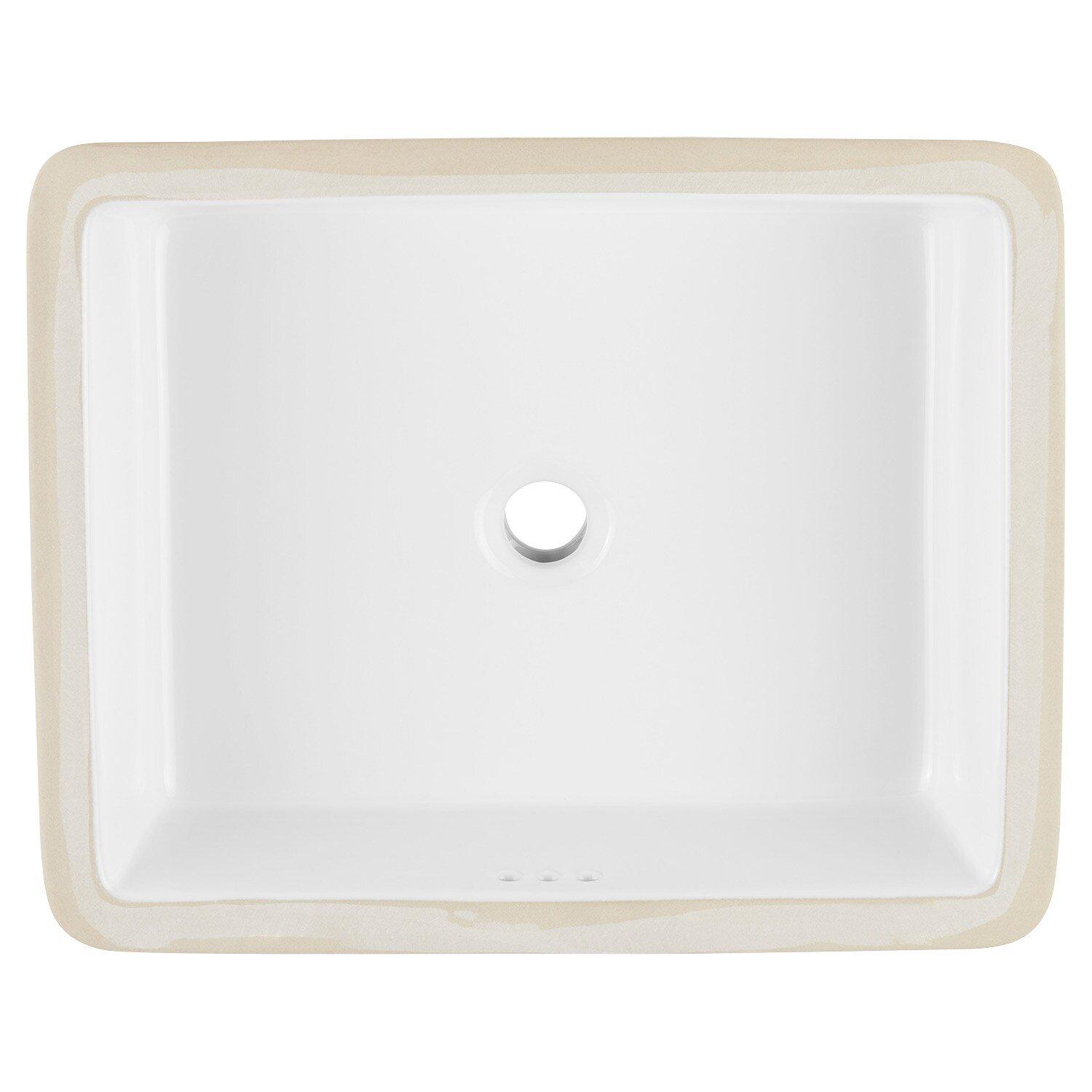 Signature Hardware White Undermount Bathroom Sink 