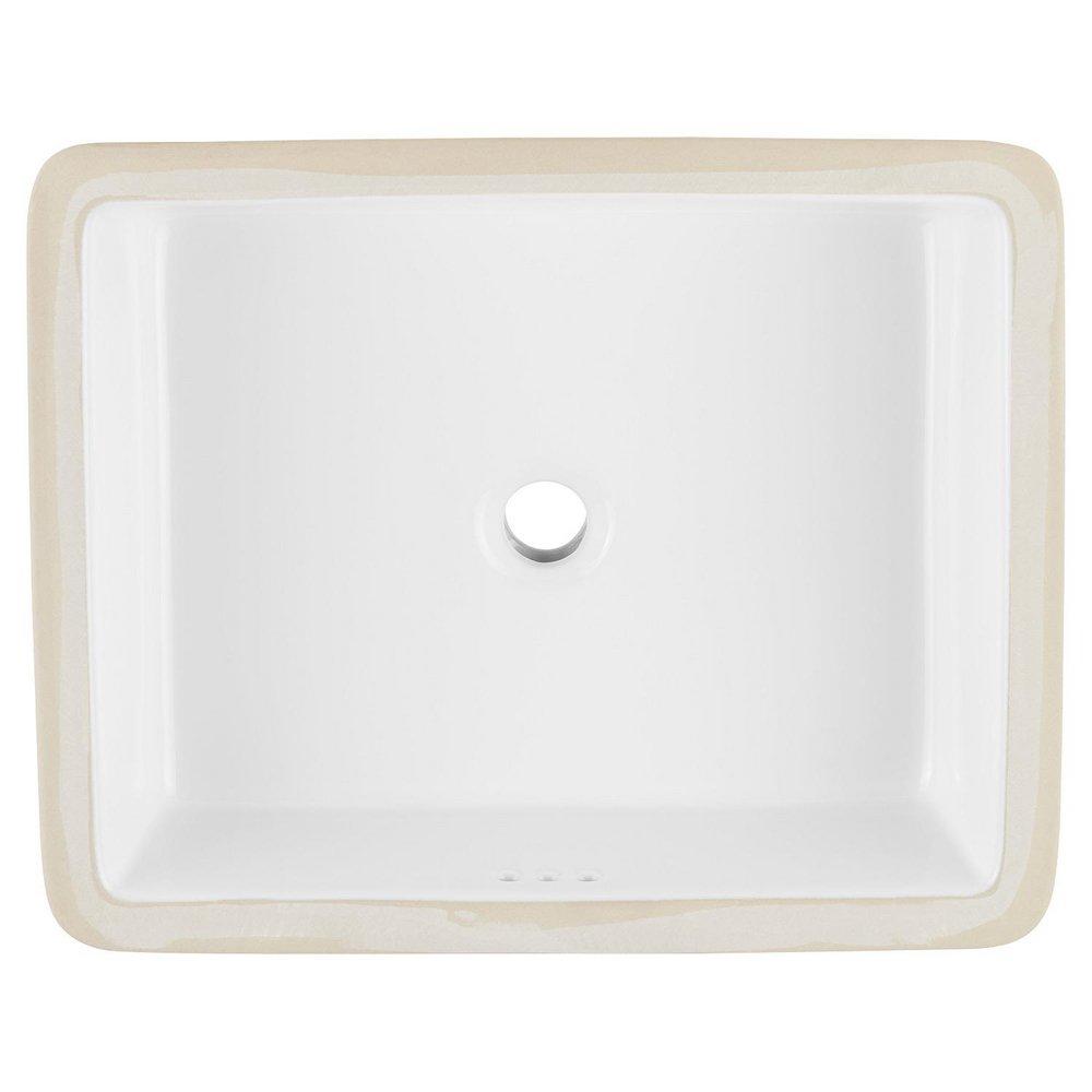 Signature Hardware White 20 in. Rectangular Undermount Basin 