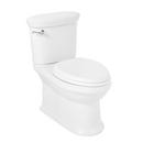 Signature Hardware White Elongated ADA Compliant Skirted Toilet Bowl with Seat 