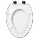 Easy Clean Elongated Closed Front Toilet Seat in White