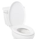 Signature Hardware White Easy Clean Elongated Closed Front Toilet Seat 