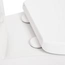 Signature Hardware White Easy Clean Elongated Closed Front Toilet Seat 
