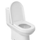 Signature Hardware White Elongated Closed Front Toilet Seat 