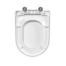 Signature Hardware White Elongated Closed Front Toilet Seat 