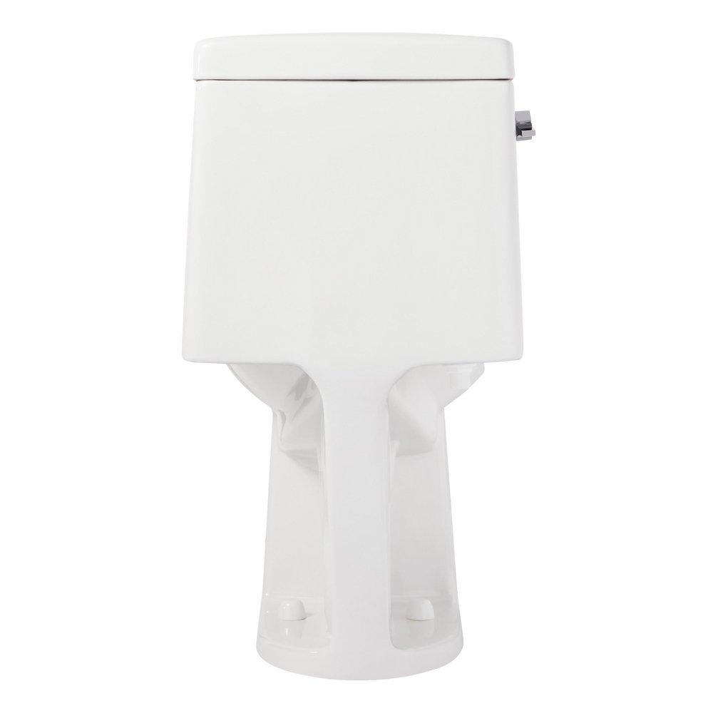 Signature Hardware White 1.28 gpf Elongated One Piece Toilet with Seat 