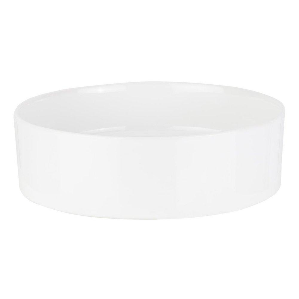 Signature Hardware White 16 in. Circular Fireclay Vessel Bathroom Sink 
