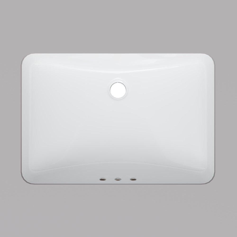 Miseno White 21X14 UC B/ROOM VC SINK 0H WHIT 