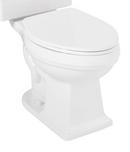 Signature Hardware White Elongated Floor Mount Two Piece Toilet Bowl with Seat