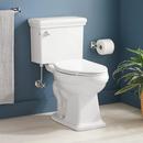 Signature Hardware White Elongated Floor Mount Two Piece Toilet Bowl with Seat 