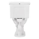 Signature Hardware White Elongated Floor Mount Two Piece Toilet Bowl with Seat 