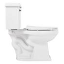 Signature Hardware White Elongated Floor Mount Two Piece Toilet Bowl with Seat 