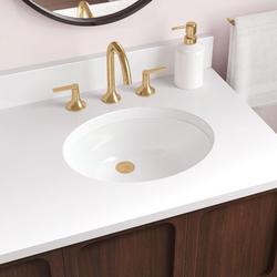 17 in. Undermount Oval Vitreous China Bathroom Sink in White