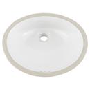 Signature Hardware White 17 in. Oval Undermount Bathroom Sink 