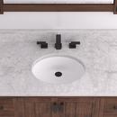 Signature Hardware White 17 in. Oval Undermount Bathroom Sink 