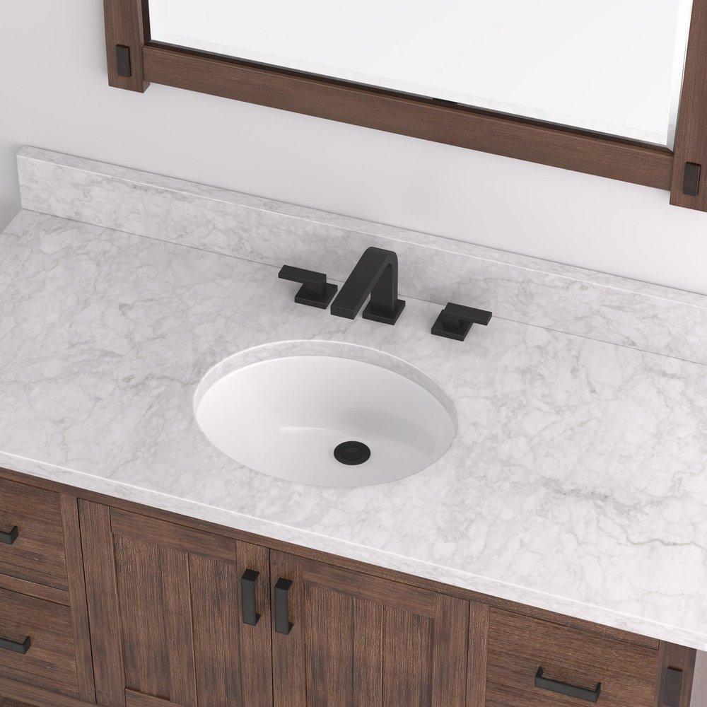 Signature Hardware White 17 in. Oval Undermount Bathroom Sink 