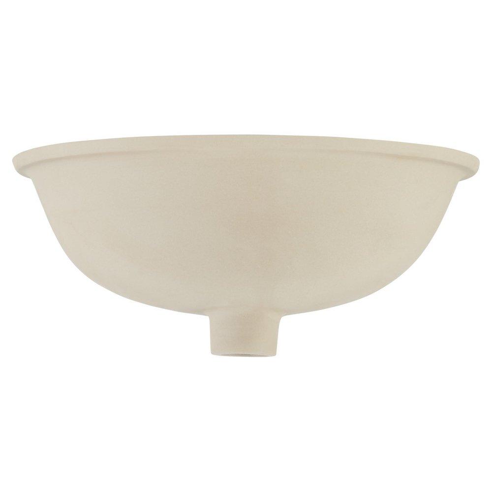 Signature Hardware White 17 in. Oval Undermount Bathroom Sink 