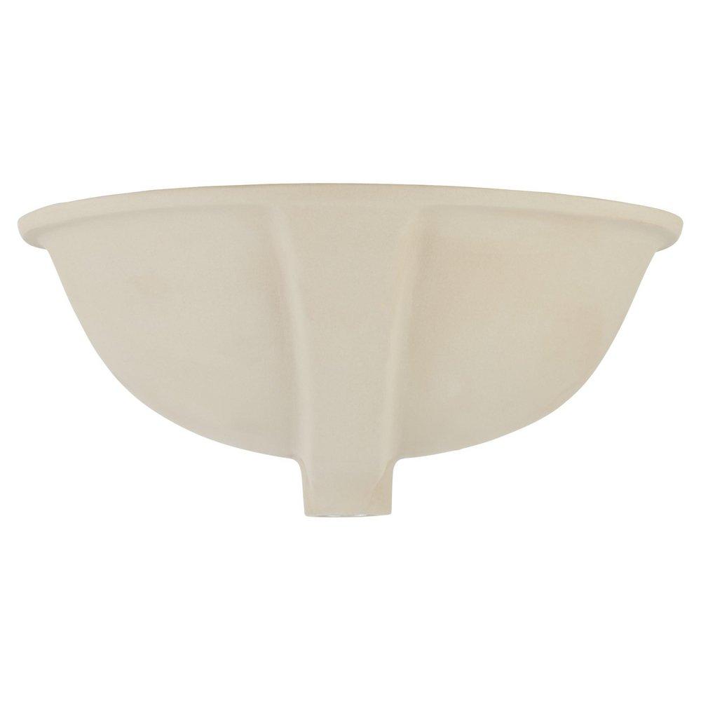 Signature Hardware White 17 in. Oval Undermount Bathroom Sink 