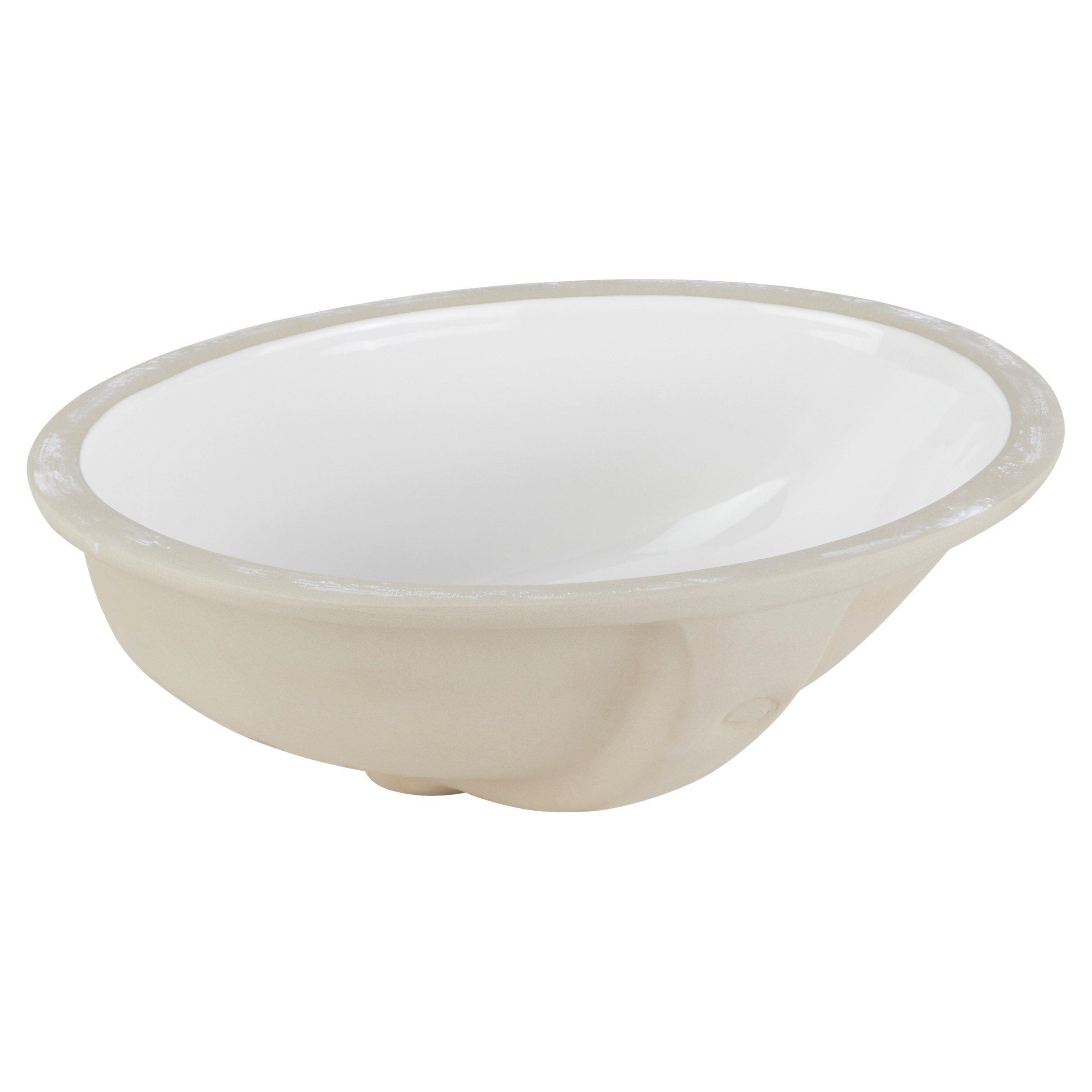 Signature Hardware White Undermount Bathroom Sink 