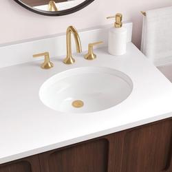 17 in. Undermount Oval Vitreous China Bathroom Sink in White