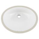 Signature Hardware White 17 in. Oval Undermount Bathroom Sink 