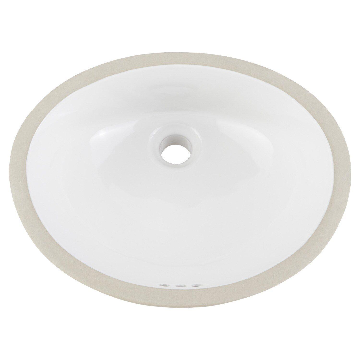 Signature Hardware White Undermount Bathroom Sink 