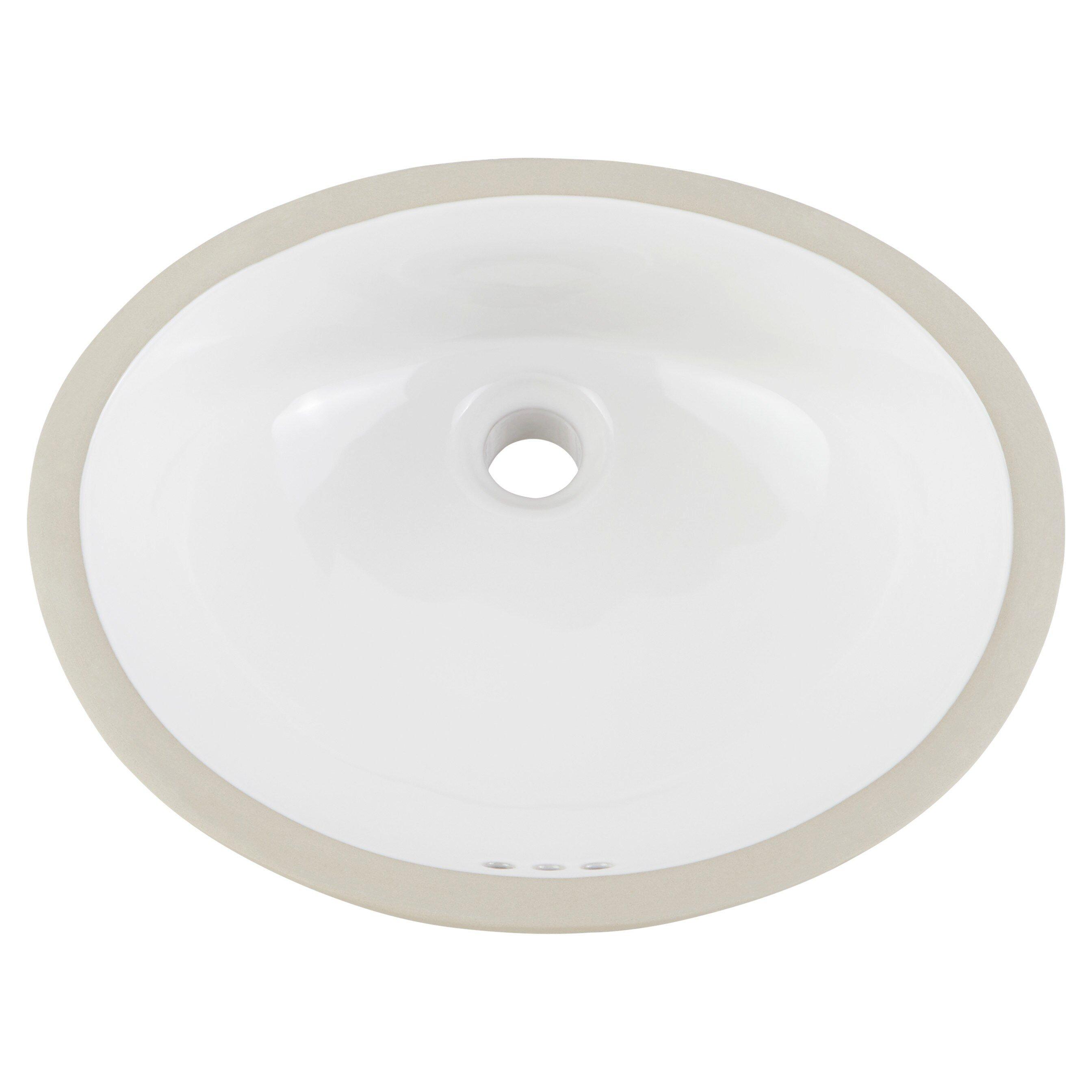 Signature Hardware White Undermount Bathroom Sink 