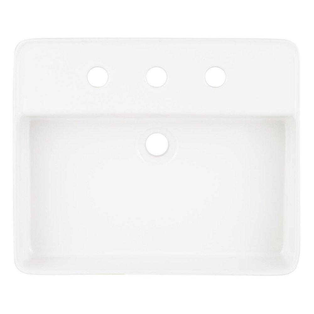 Signature Hardware White Vessel Bathroom Sink 