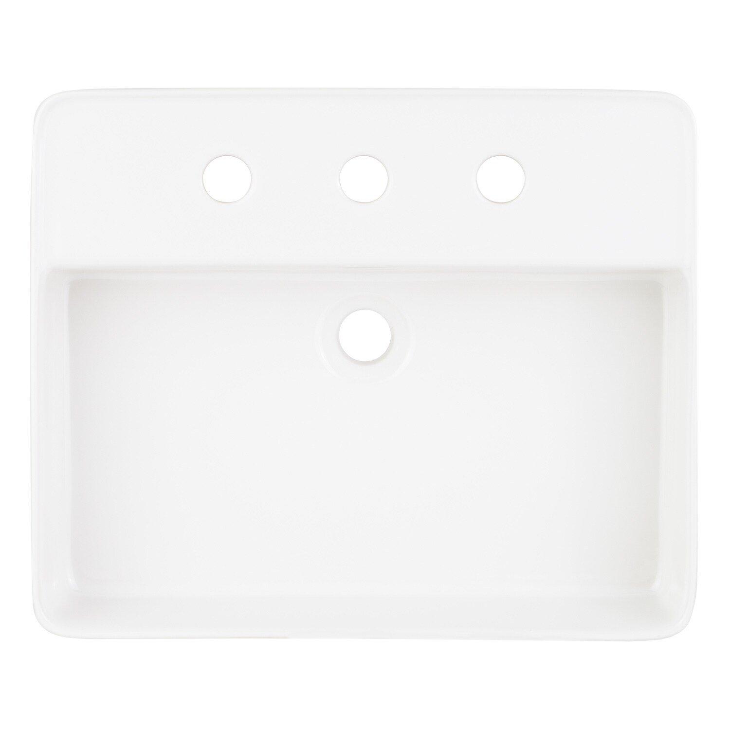 Signature Hardware White Vessel Bathroom Sink 