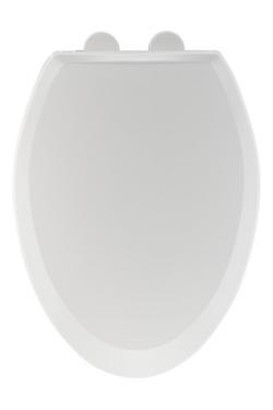 Easy Clean Elongated Slow-Close Toilet Seat with Cover in White