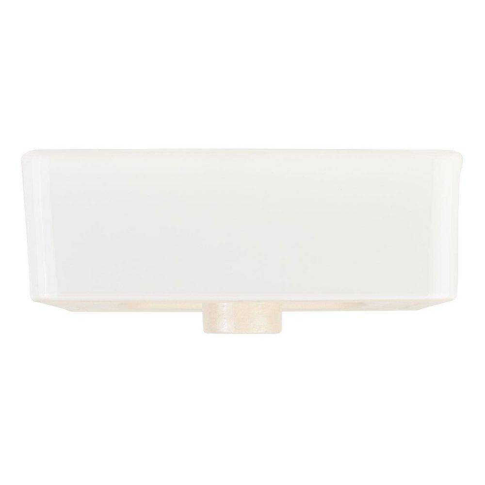 Signature Hardware White 20 x 14 in. Rectangular Fireclay Vessel Bathroom Sink 