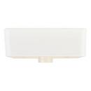 Signature Hardware White 20 x 14 in. Rectangular Fireclay Vessel Bathroom Sink 