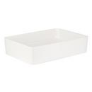 Signature Hardware White 20 x 14 in. Rectangular Fireclay Vessel Bathroom Sink 
