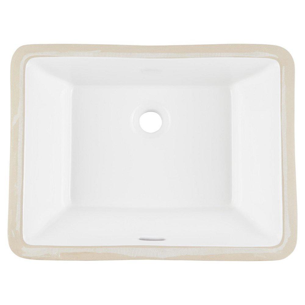 Signature Hardware White 21 in. Rectangular Undermount Basin 