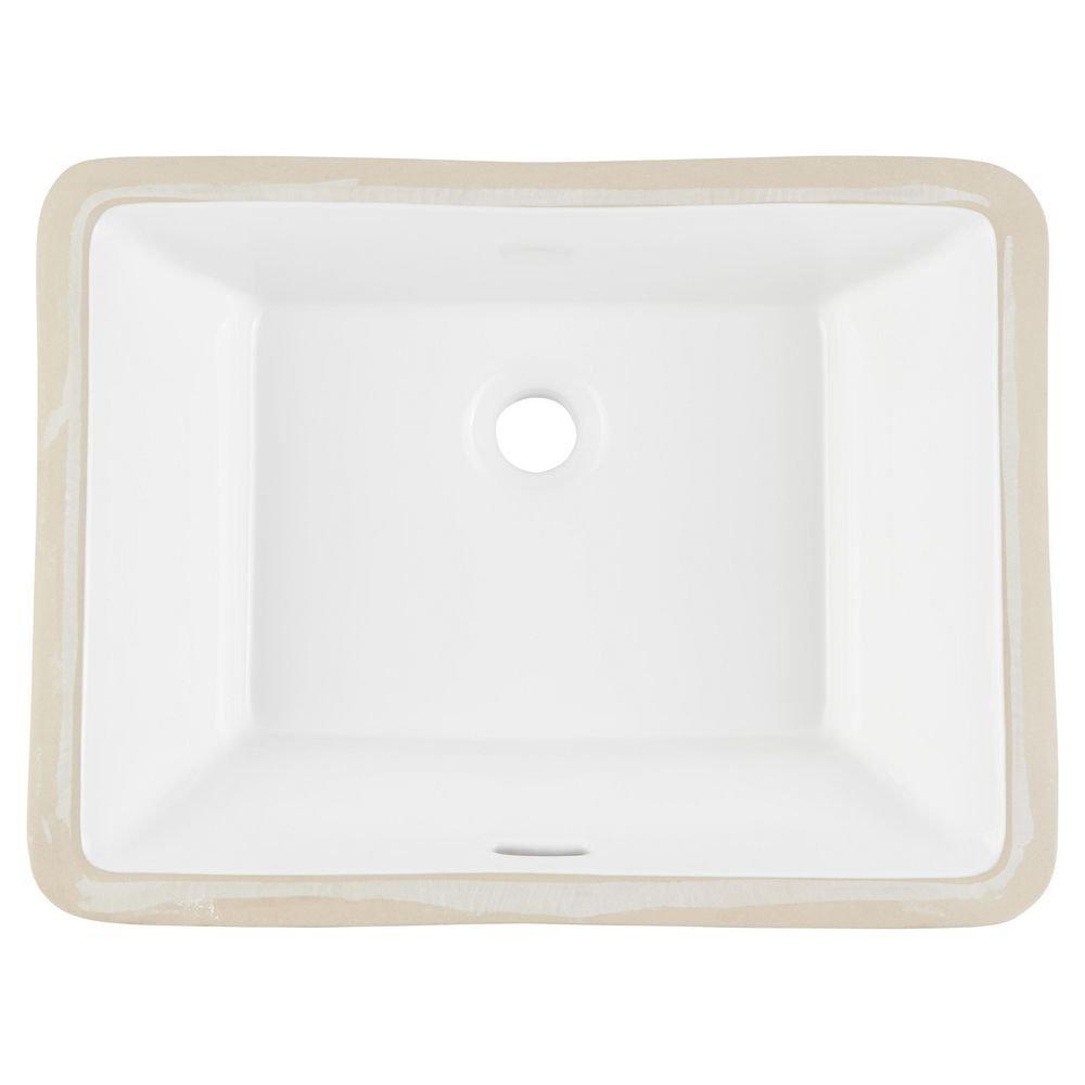 Signature Hardware White Undermount Basin 