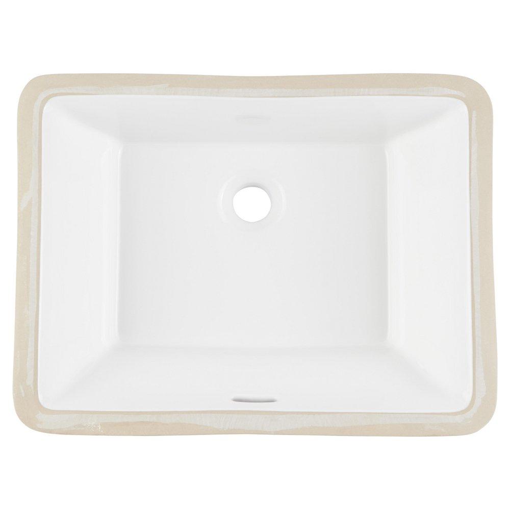 Signature Hardware White 21 in. Rectangular Undermount Basin 