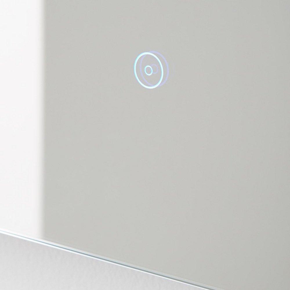 Signature Hardware Silver Rectangular Lighted Mirror with Tunable LED in Silver 