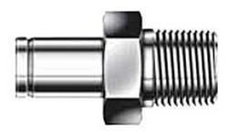 3/8 in. Tube Stub x 1/2 in. MPT 316 Stainless Steel Male Adapter Single Ferrule