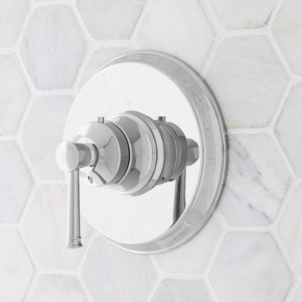 Signature Hardware Chrome Single Handle Bathtub & Shower Faucet (Trim Only) 