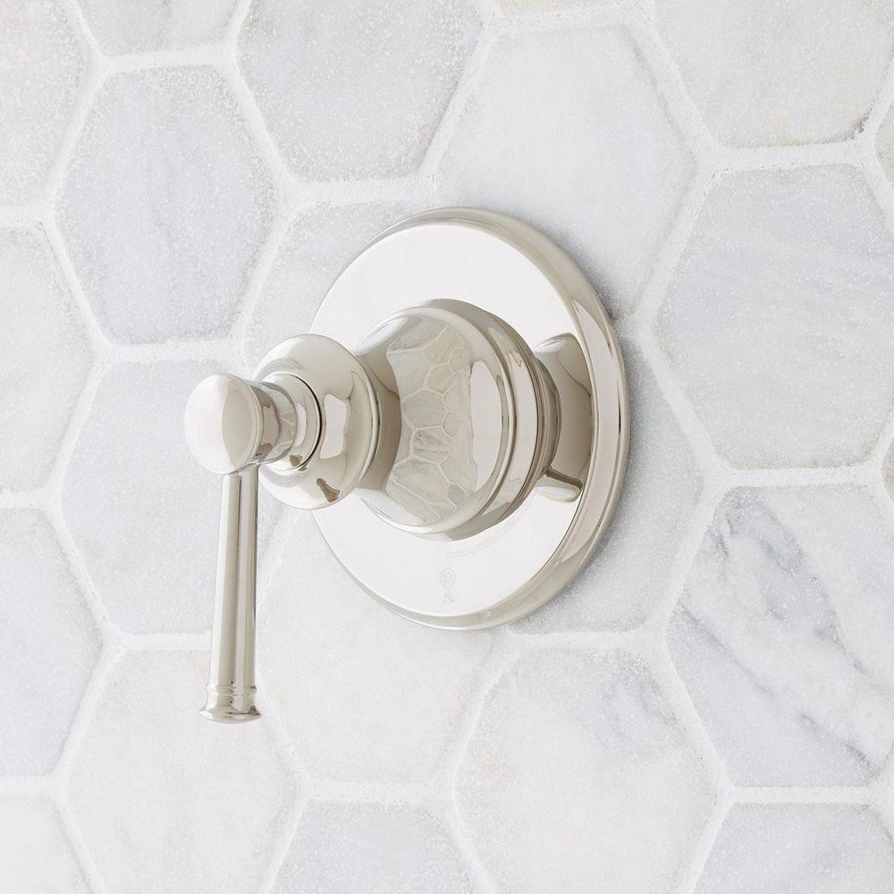 Signature Hardware Polished Nickel Single Handle Bathtub & Shower Faucet (Trim Only) 