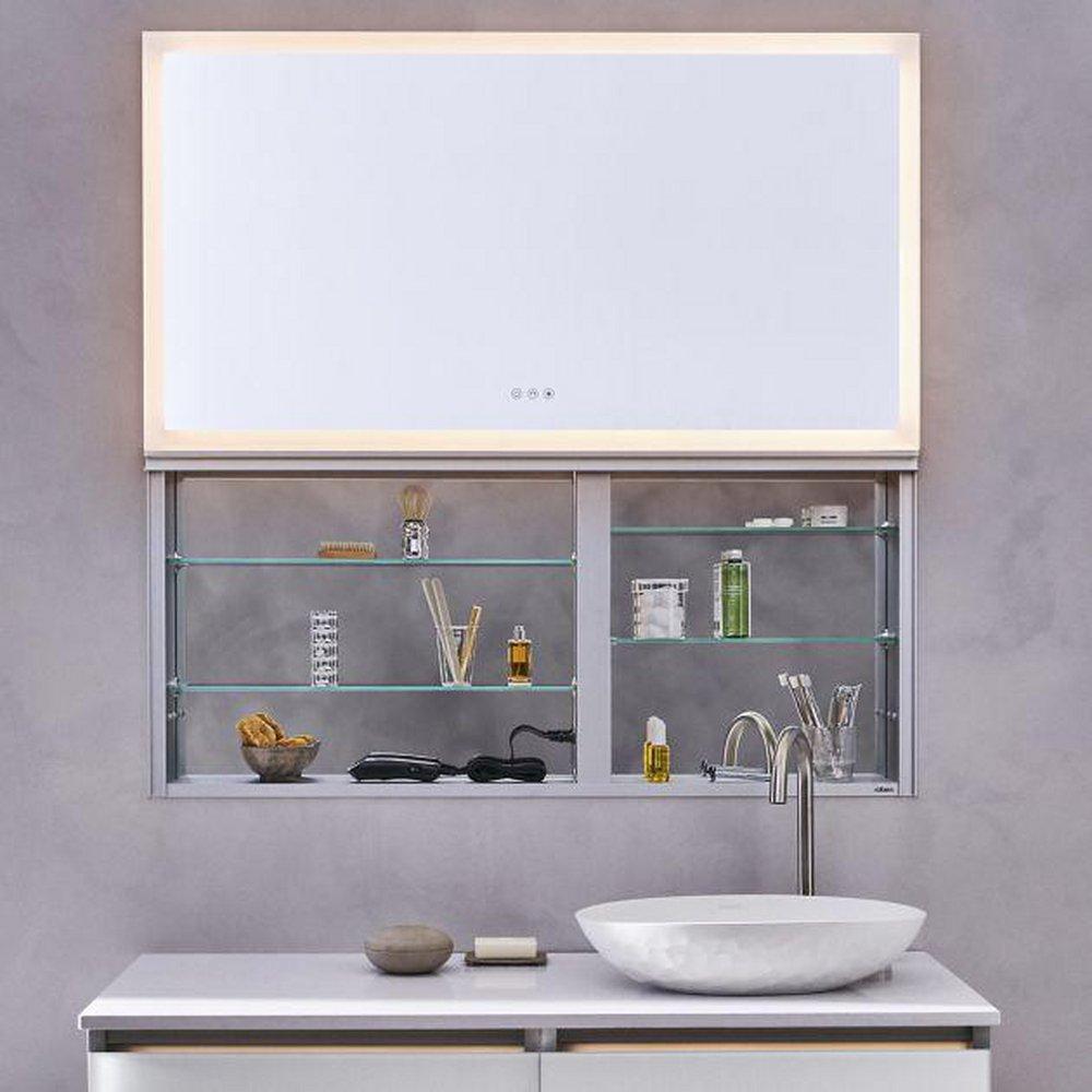 Robern Mirror Finish 27 in. Recessed Mount, Semi-recessed Mount and Surface Mount Medicine Cabinet 