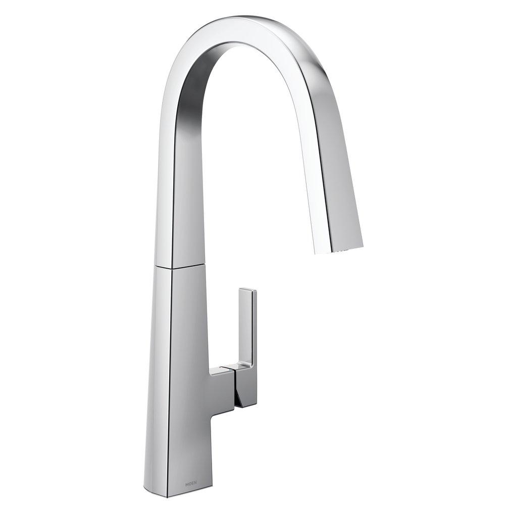 Moen Chrome Single Handle Pull Down Kitchen Faucet 