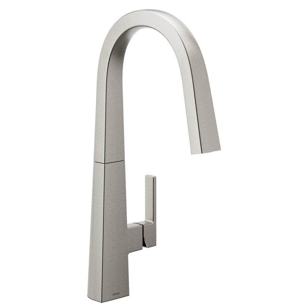 Moen Spot Resist&trade; Stainless Single Handle Pull Down Kitchen Faucet 