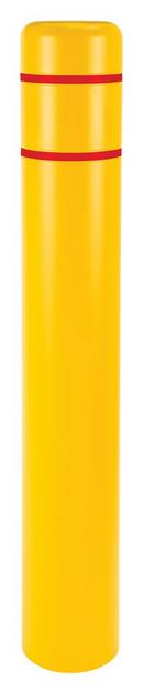 8 x 72 in. HDPE Bollard Cover in Yellow and Red
