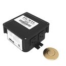 Air Activated Switch Button with Control Box in Satin English Gold