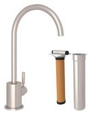 Single Handle Lever Water Filter Faucet in Satin Nickel
