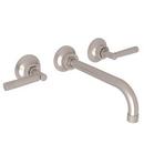 Two Handle Wall Mount Filler in Satin Nickel Trim Only