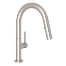 Single Handle Pull-down Bar Faucet in Satin Nickel