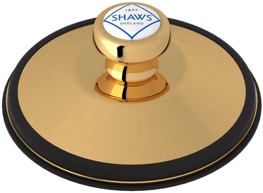 Disposal Stopper in Italian Brass with Black Rubber Gasket 