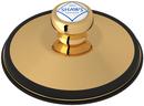 Disposal Stopper in Italian Brass with Black Rubber Gasket 